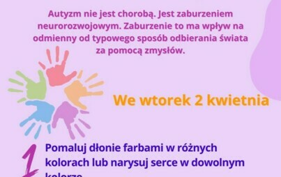Zdjęcie do Światowy Dzień Świadomości Autyzmu