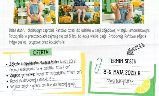 Zdjęcie do Sesja fotograficzna - kolejna zmiana terminu sesji!!!